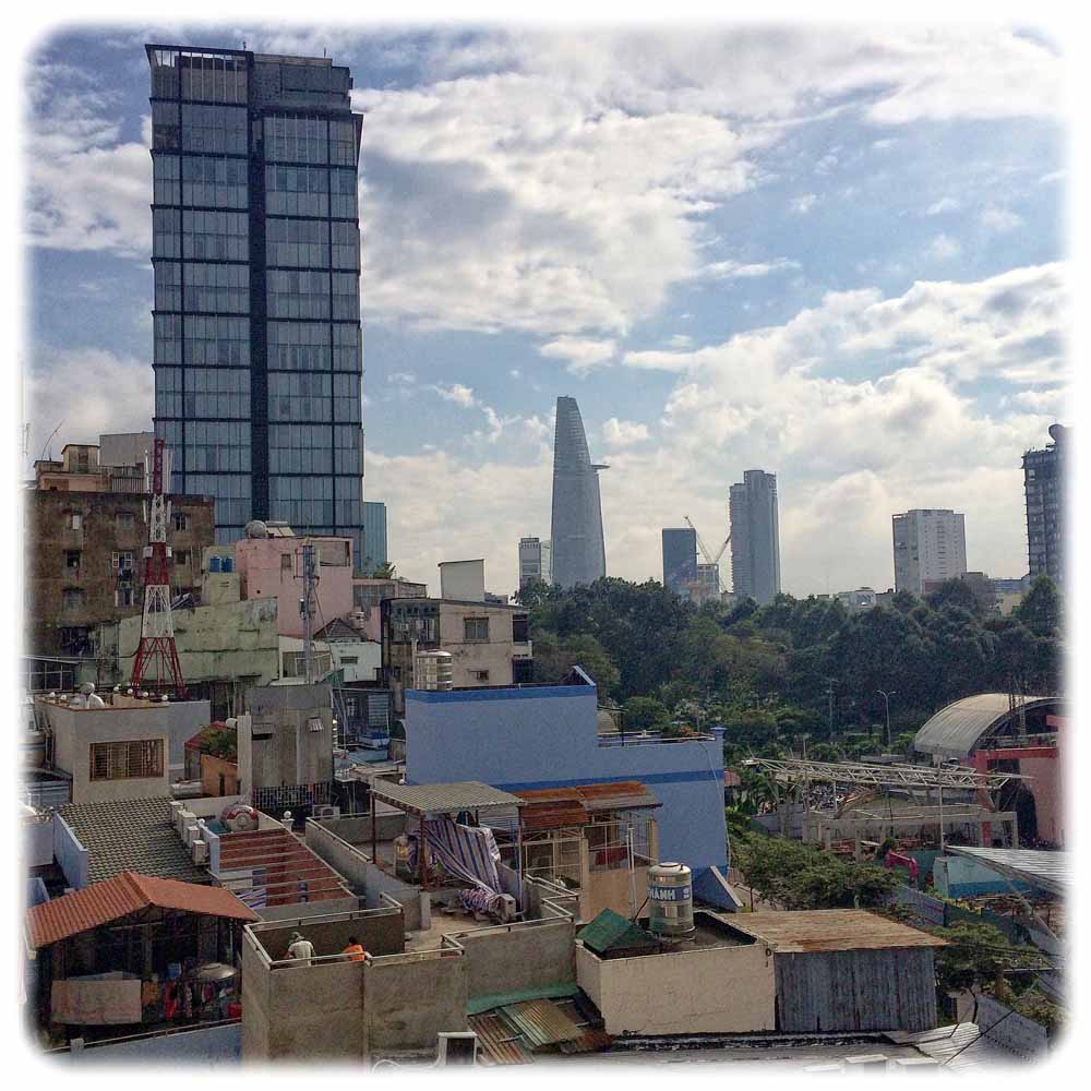 Blick auf einen Teil des Stadtzentrums von Saigon. Foto: Heiko Weckbrodt
