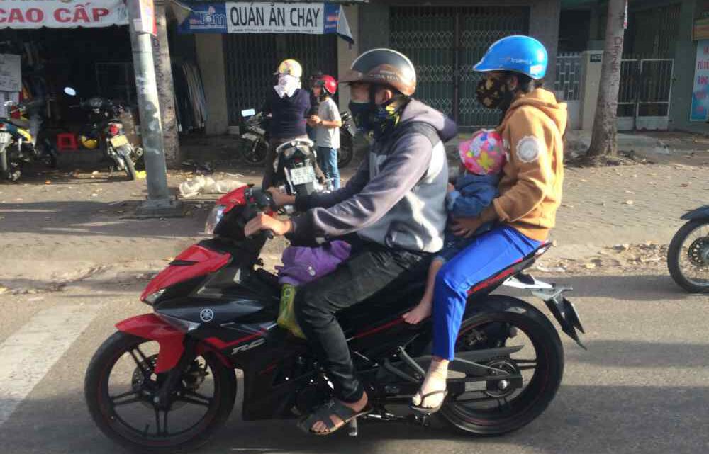 Gespenstige Szenen auf Vietnams Straßen