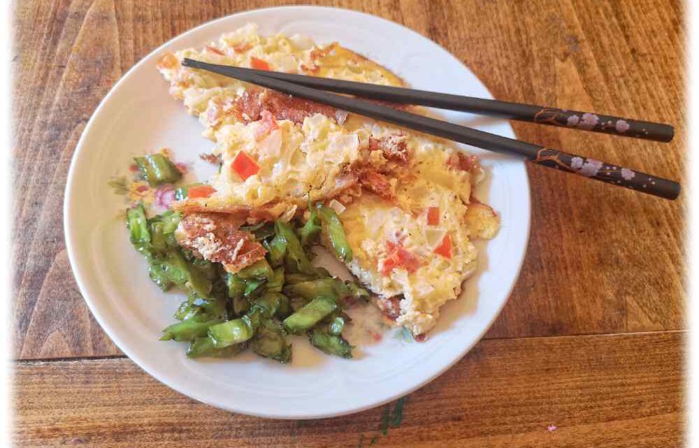 Đậu rồng Xào: Rezept für vietnamesisches Omelette mit Goa-Bohne